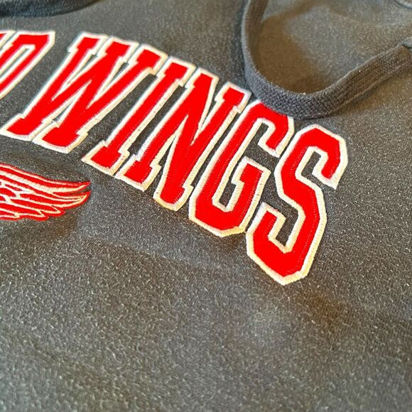 NHL Detroit Red Wings Hoodie Dark Grey Spell Out Small - Picture 5 of 13